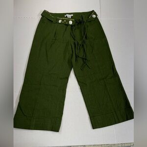 Women's Green Wide-Leg Pants